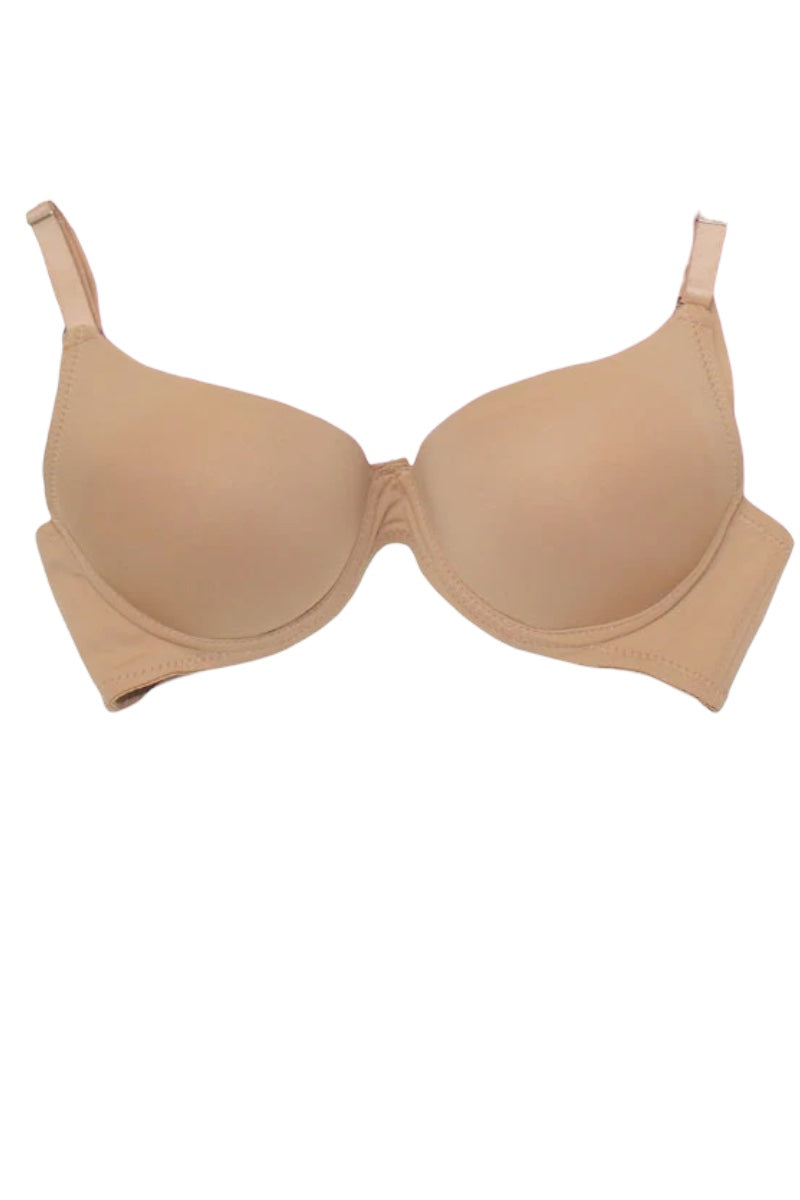 tan bra on a white background