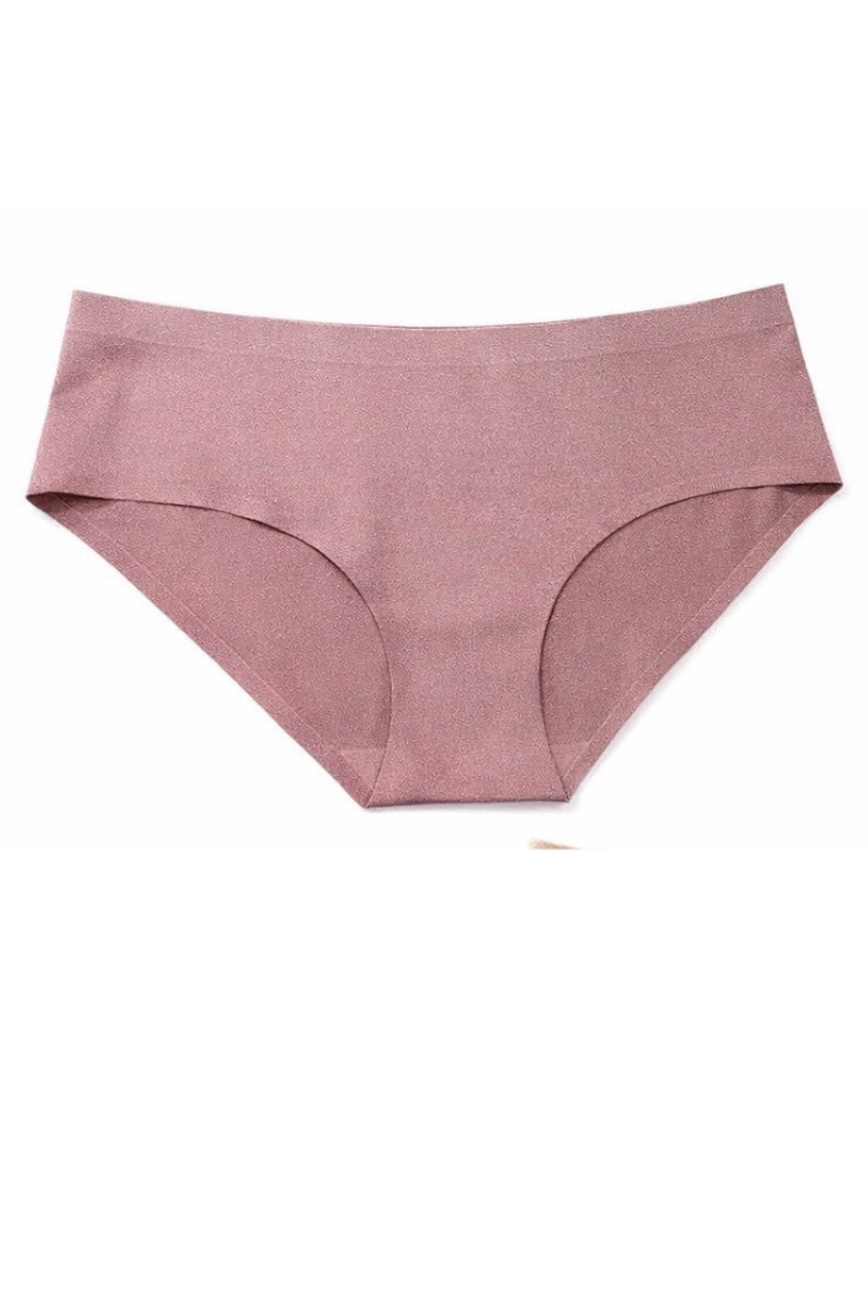 Mauve women's underwear on a white background