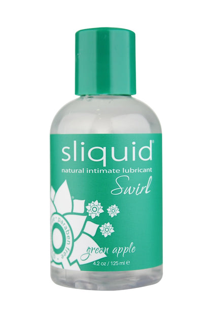 Sliquid Natural Lubricant - Swirl - Green Apple - 4.2 fl oz