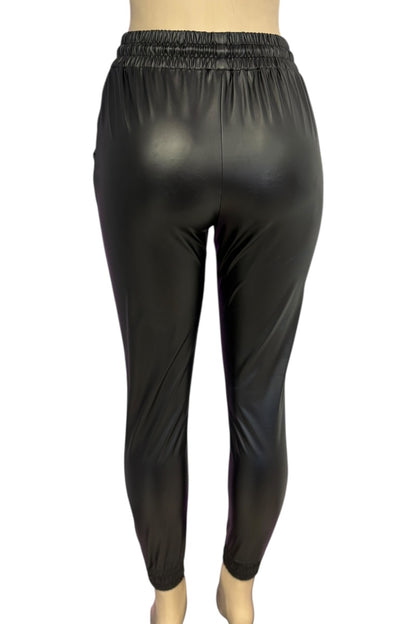 Black leggings on a white background