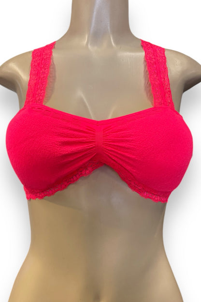 Fishnet and Lace Padded Bralette