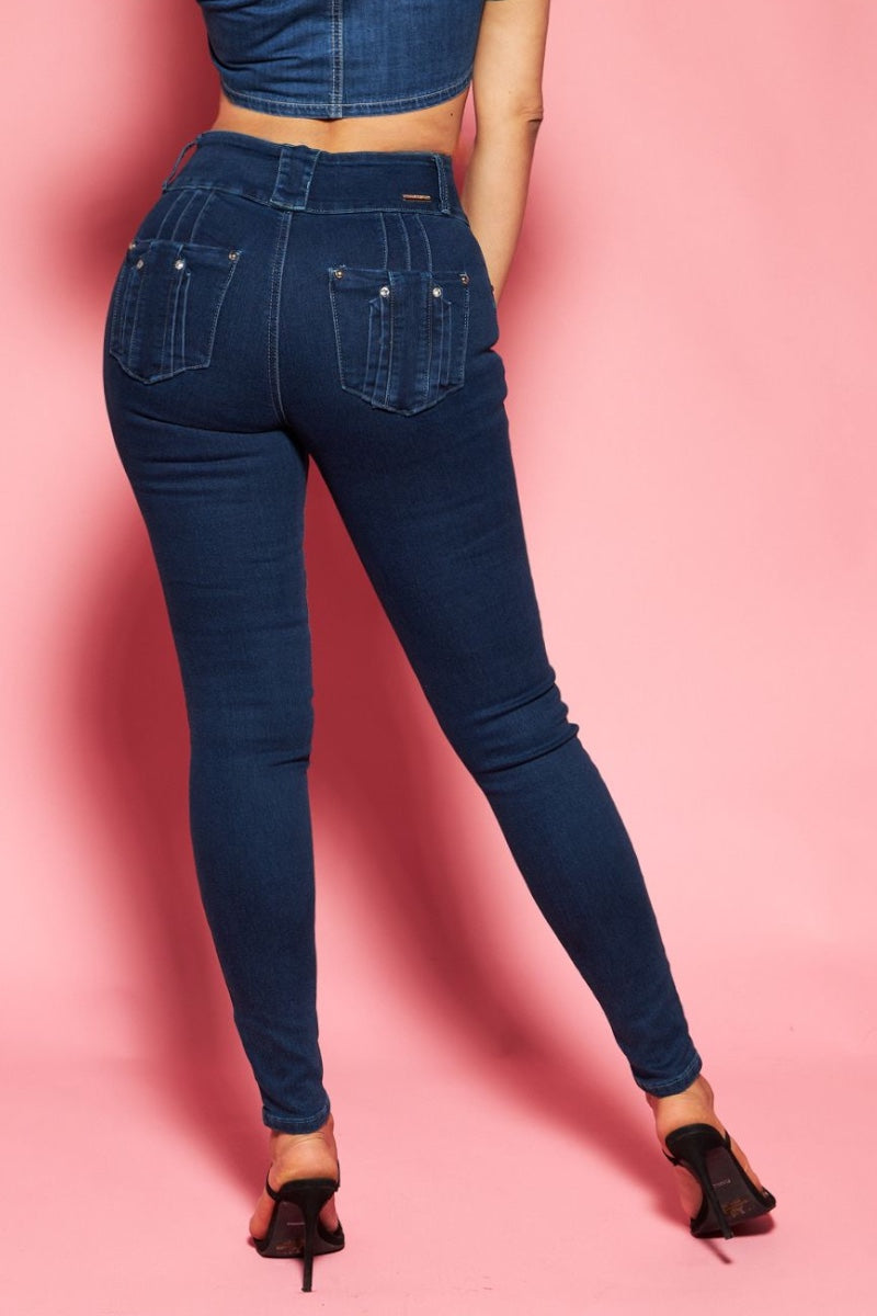 Stella High Waist Studded Push Up Jeans