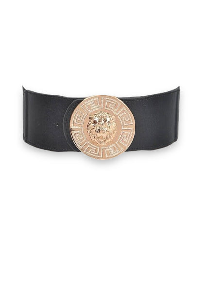 Greek Crystal Lion Buckle Elastic Belt