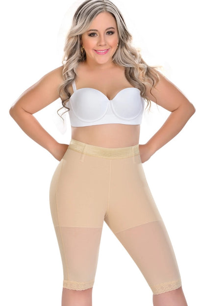 High Waist Compression Biker Shorts / Powernet