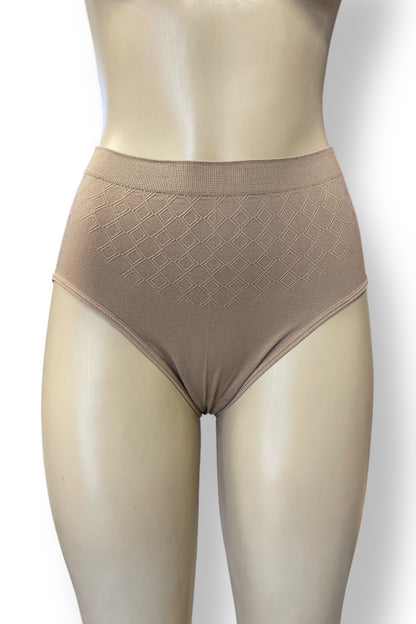 High Waist Shaping Brief Panty - Beige