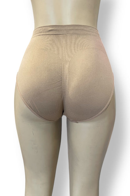 High Waist Shaping Brief Panty - Beige