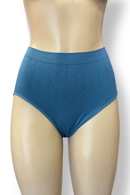 High Waist Shaping Brief Panty - Blue