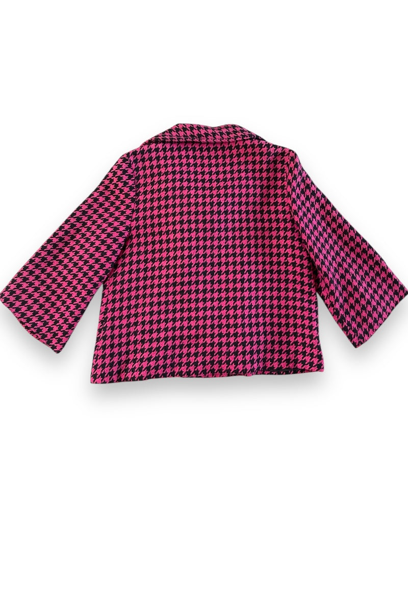 Houndstooth Bow Blazer Jacket