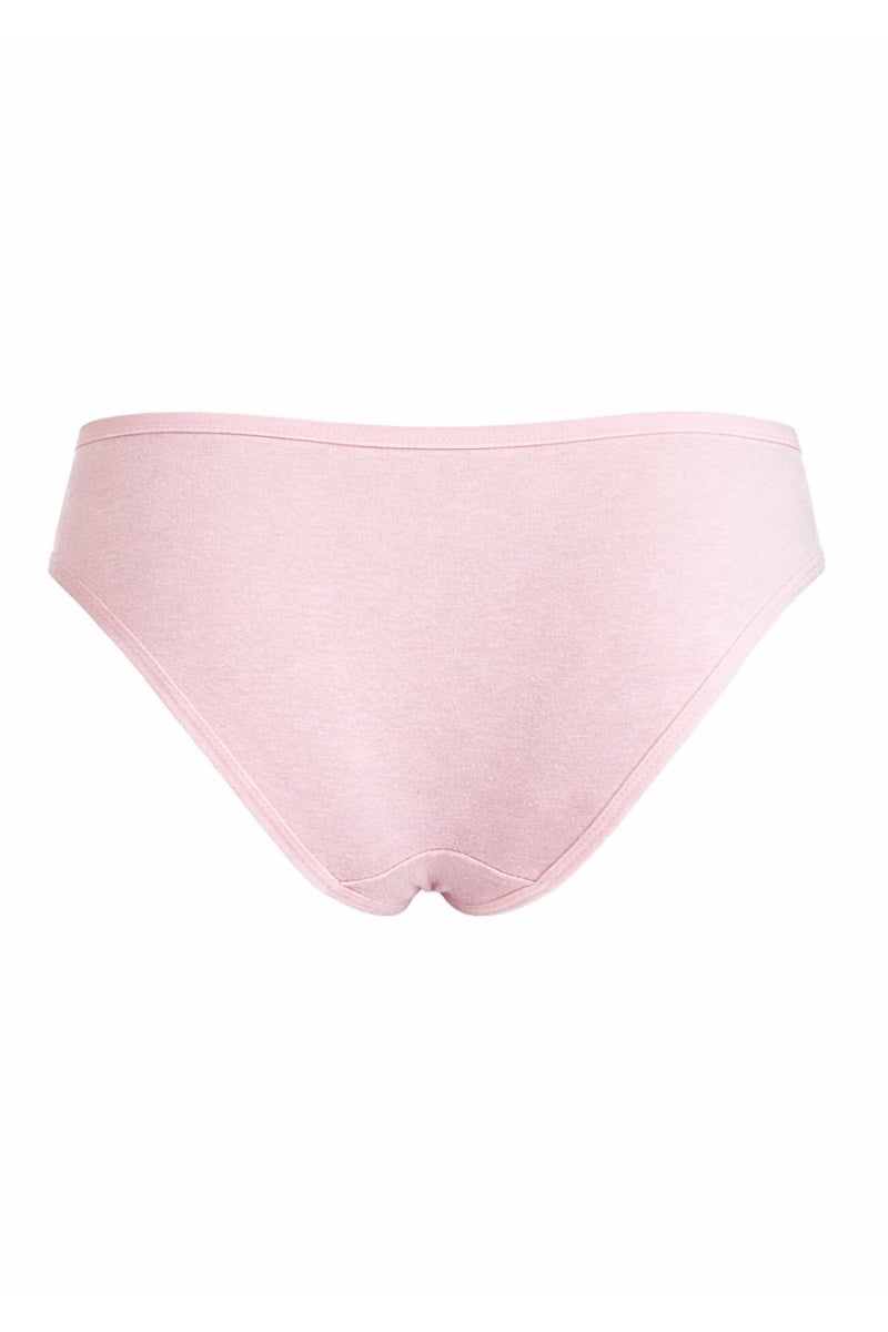 Pink bikini bottom on a white background