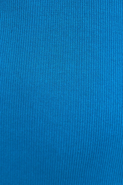 Close-up of blue fabric texture