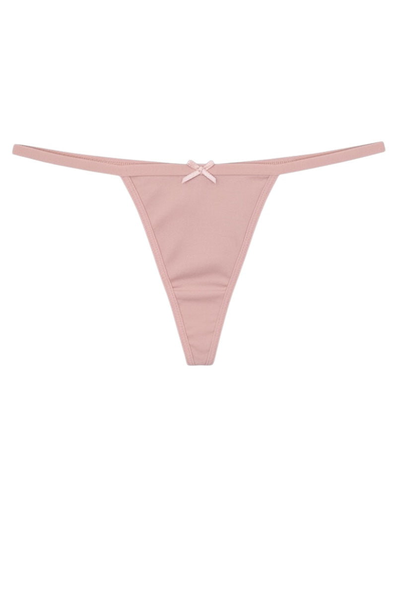 Pink thong on a white background