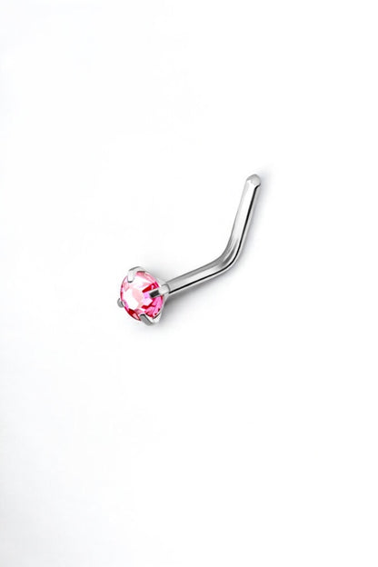 L Shaped Diamond Nose Ring #2007M