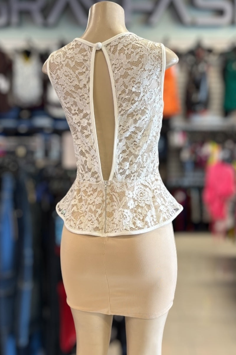 Laced Peplum Top Dress