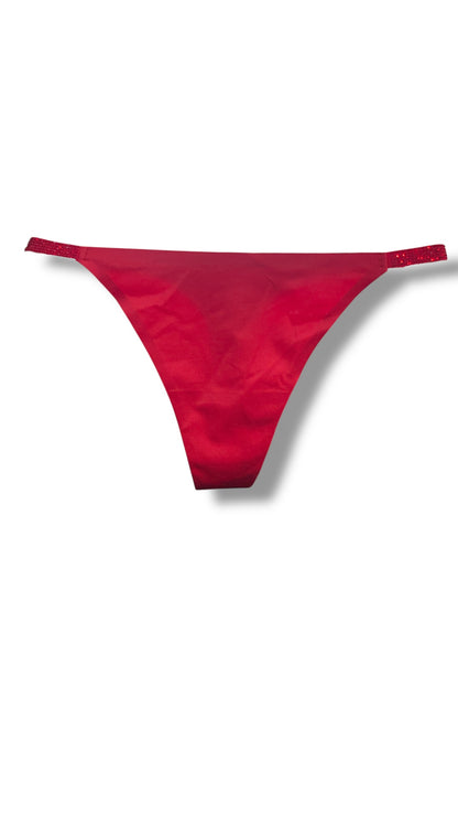 Laser Cut Rhinestone Detail Thong