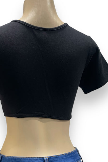 Legendary Cut Out Graphic Cropped Tee