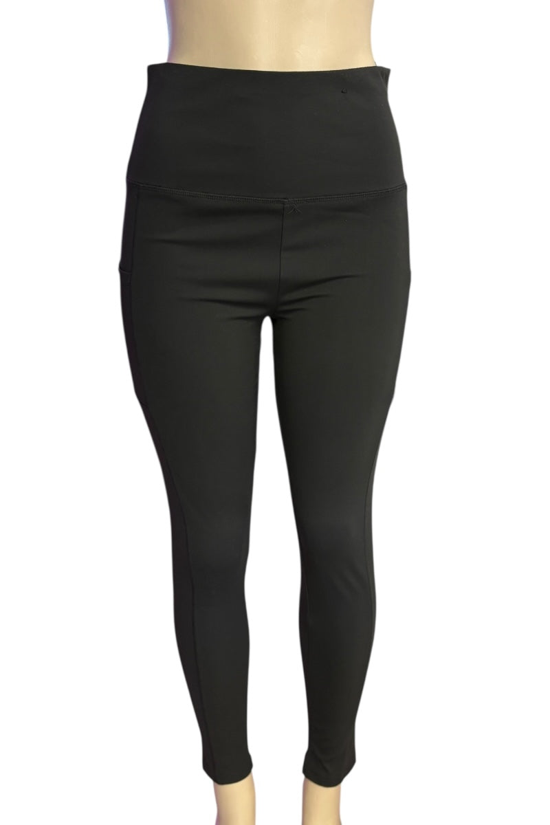 Black leggings on a white background