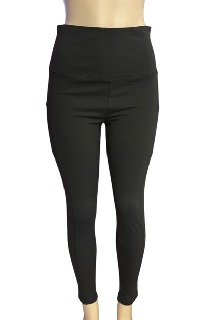 Black leggings on a white background