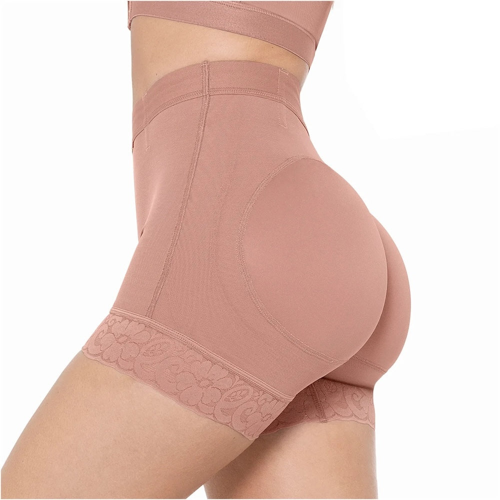 High Waisted Butt Lifter Shaper Shorts - High Compression