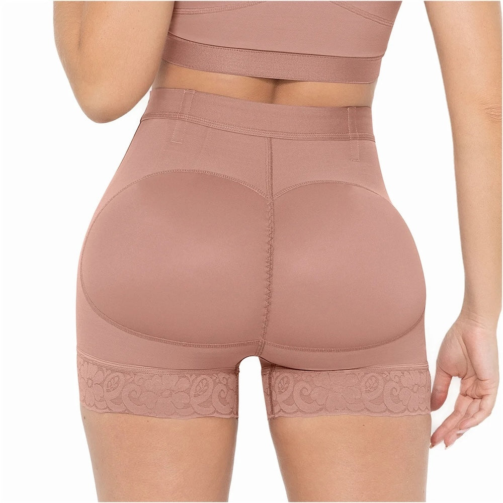 High Waisted Butt Lifter Shaper Shorts - High Compression