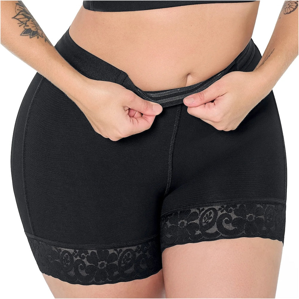 High Waisted Butt Lifter Shaper Shorts - High Compression