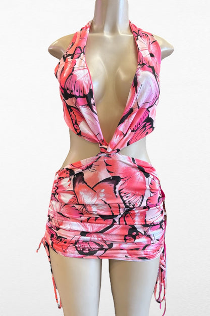 Mariposa Cutout Halter Dress