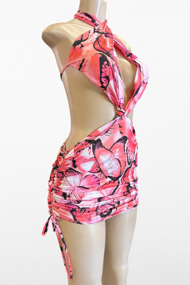 Mariposa Cutout Halter Dress