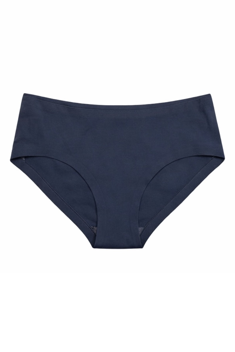 Navy blue women's underwear on a white background