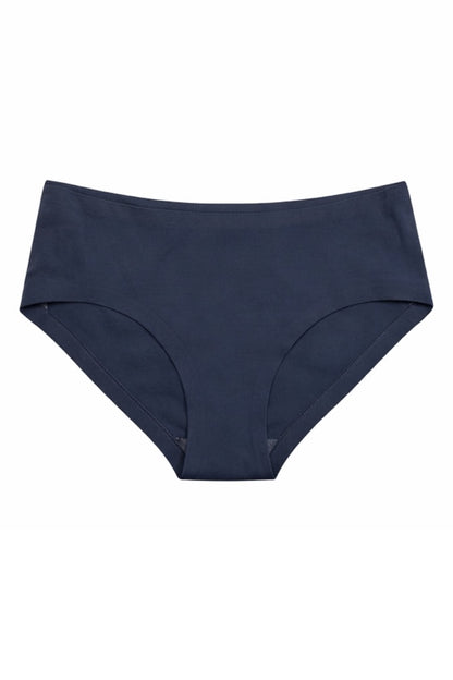 Navy blue women's underwear on a white background