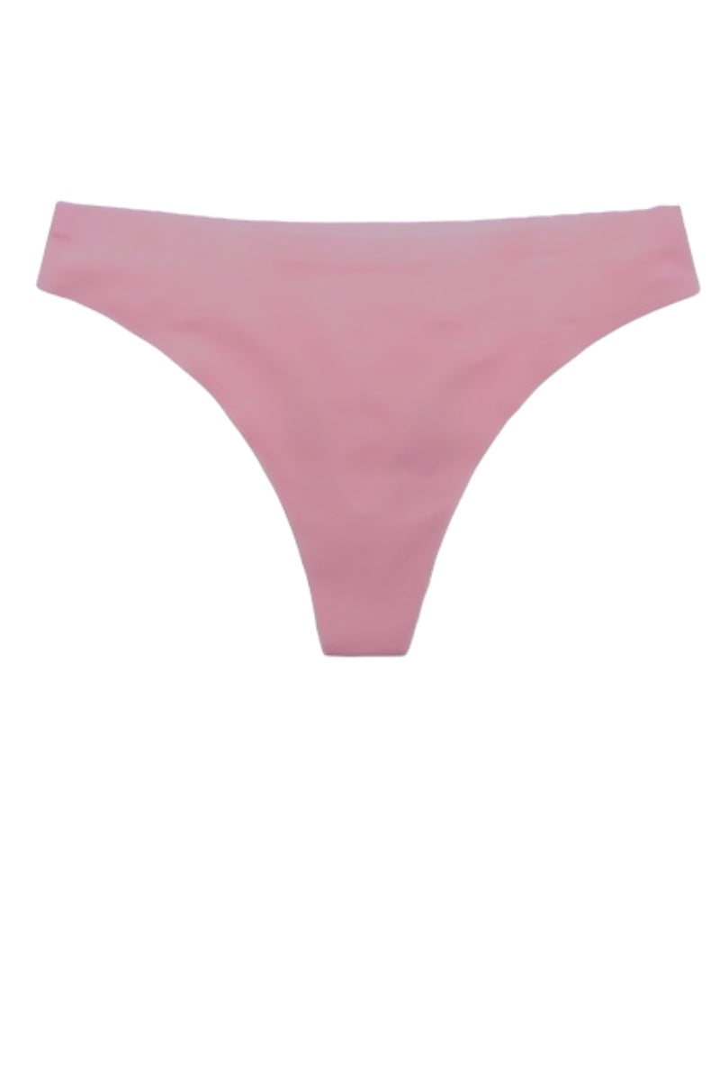 Pink thong bottom on a white background