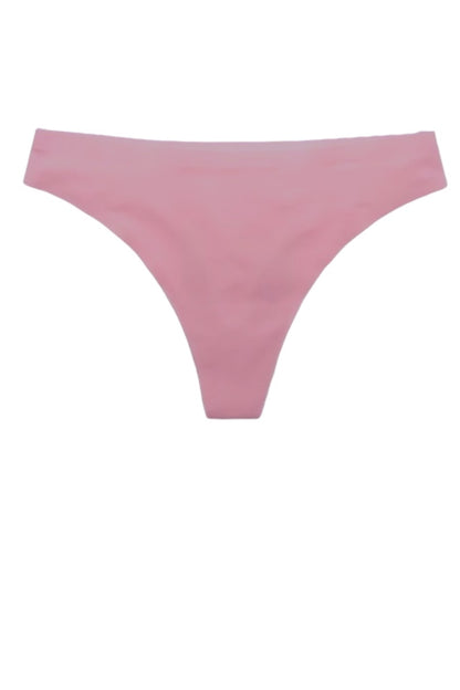 Pink thong bottom on a white background