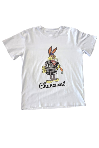 Pearl Bunny Graphic T Shirt - White