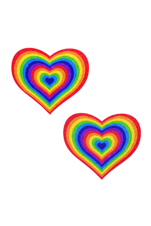 Velvet Rainbow Pumping Heart Pasties - Pastease