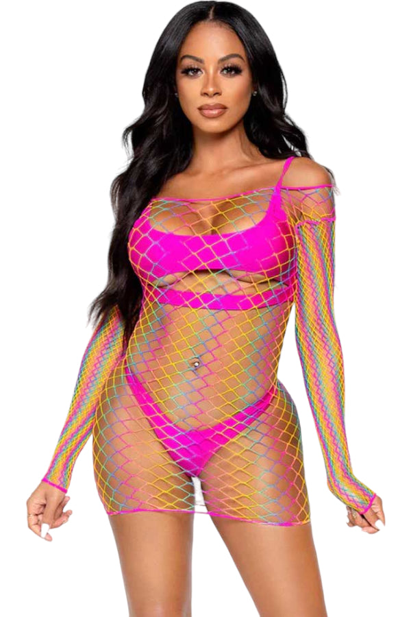 Pretty in Paradise Rainbow Mini Dress