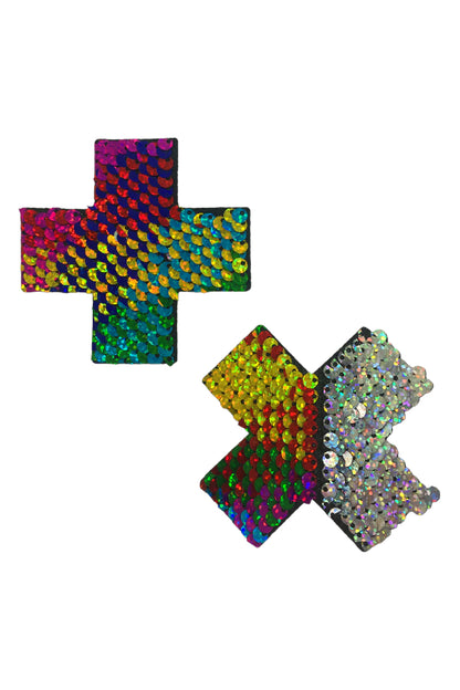Sequin Cross Pasties - Pastease