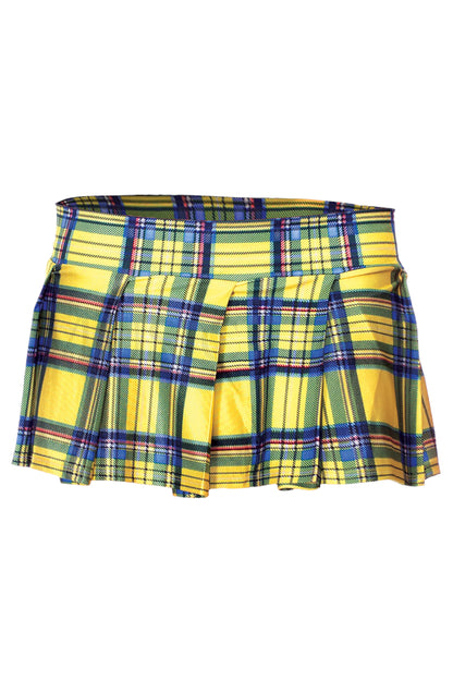 Pleated Plaid Schoolgirl Skirt