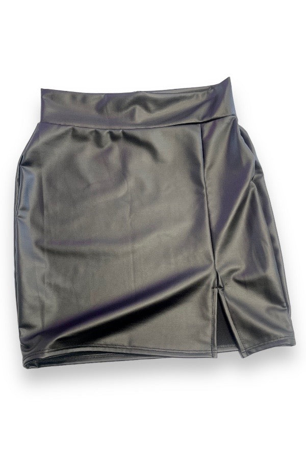 Faux Leather Skirt