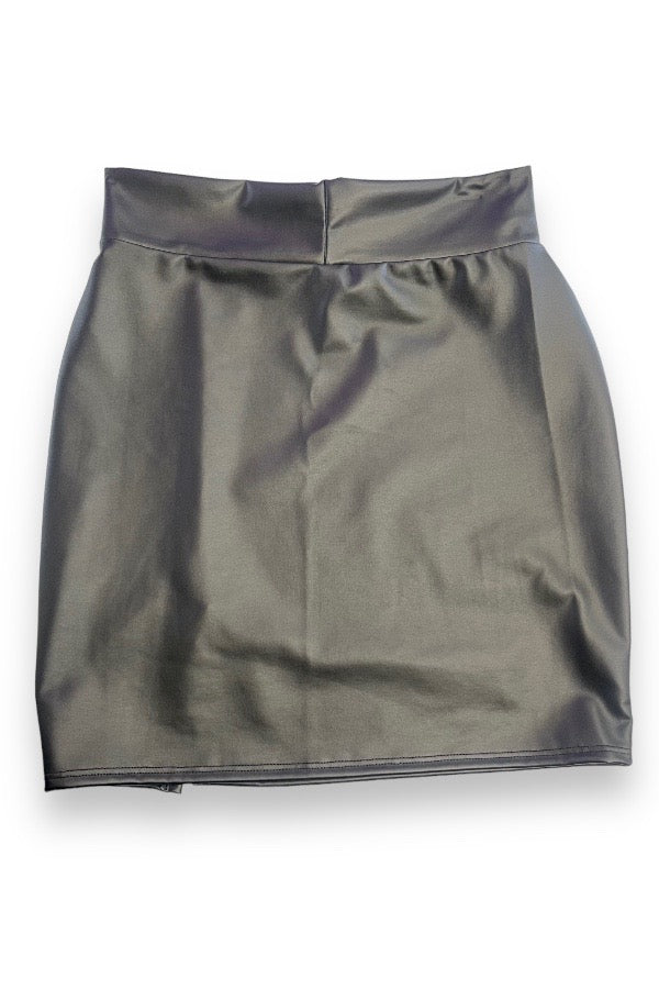 Faux Leather Skirt