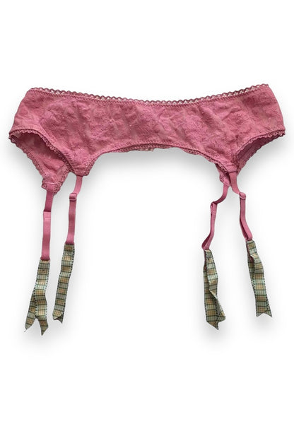 Schoolgirl Lace Garter Belt - Pink