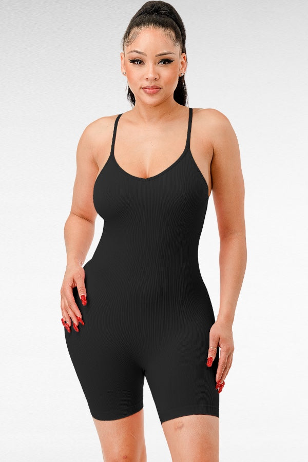 Rib Seamless Romper