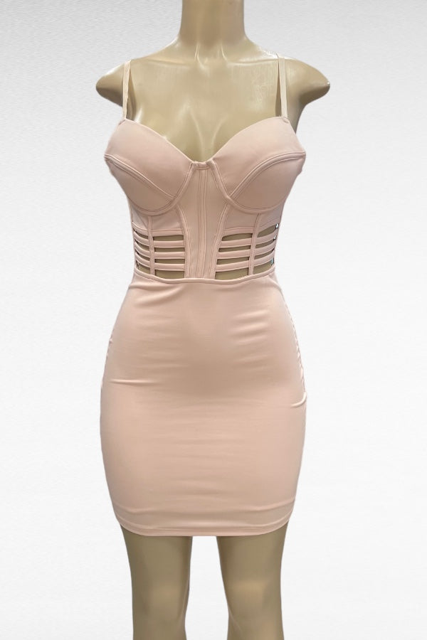 Caged Bustier Bodycon Dress