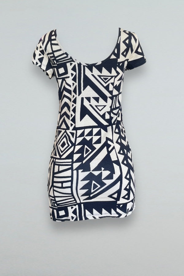Geometric Slip On Dress