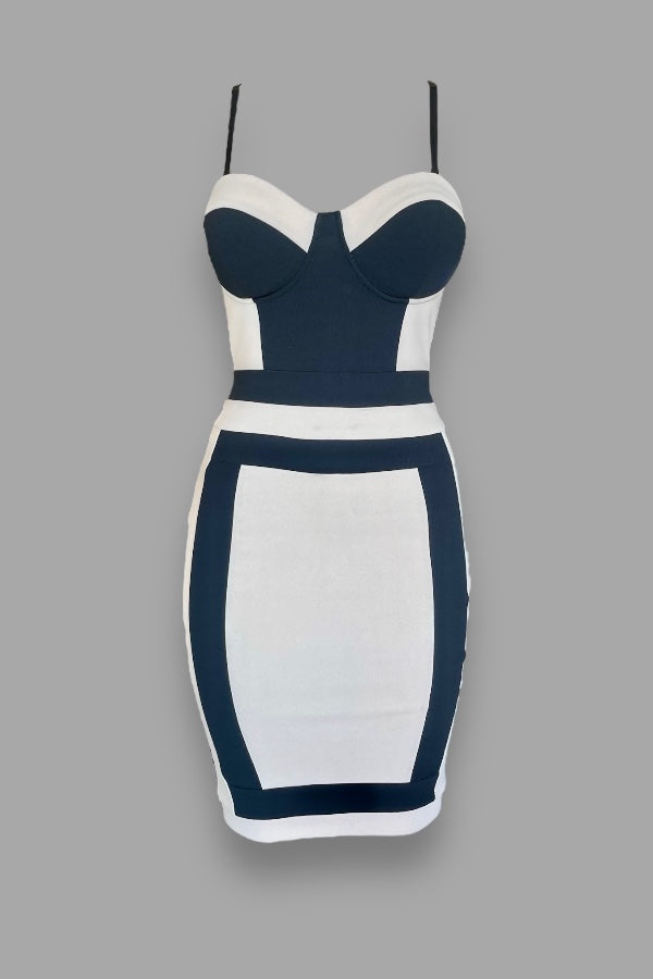 Color Block Bustier Dress