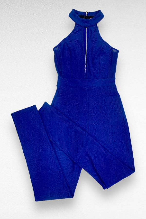 High Neck Jumpsuit W/ Keyhole