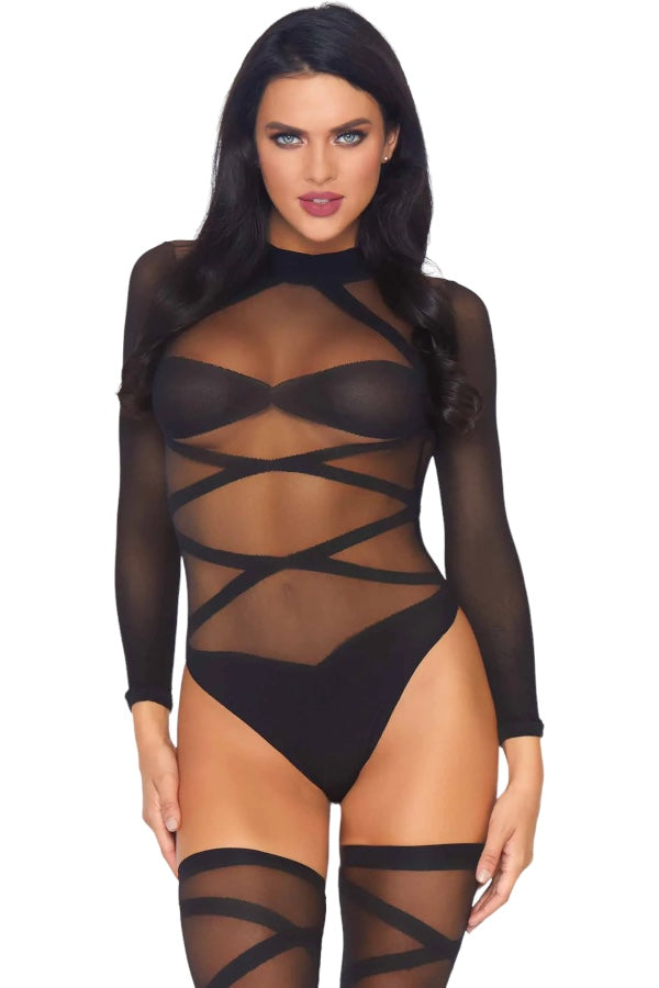 Truth Or Dare Bodysuit And Thigh Highs Set