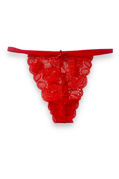 V String Lace Thong Panty