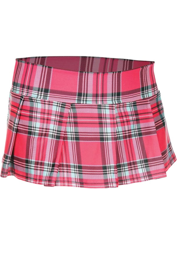 Pleated Plaid Schoolgirl Skirt