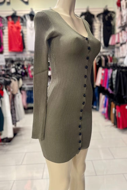 Sweater Button Up Dress