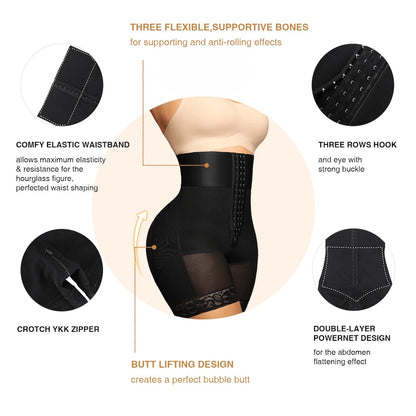 Mid Waist Corset Mid Thigh Butt Lifter Shorts