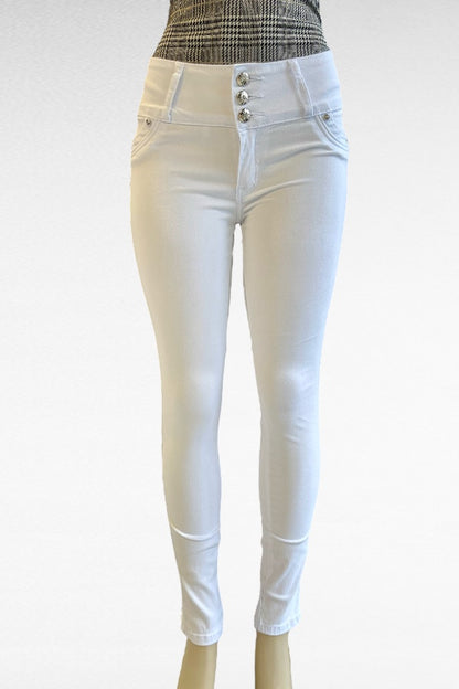 Studded Flowers Mid Rise Jeans