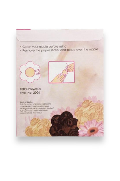 Lace Petal Nipple Pasties - 3 Pairs